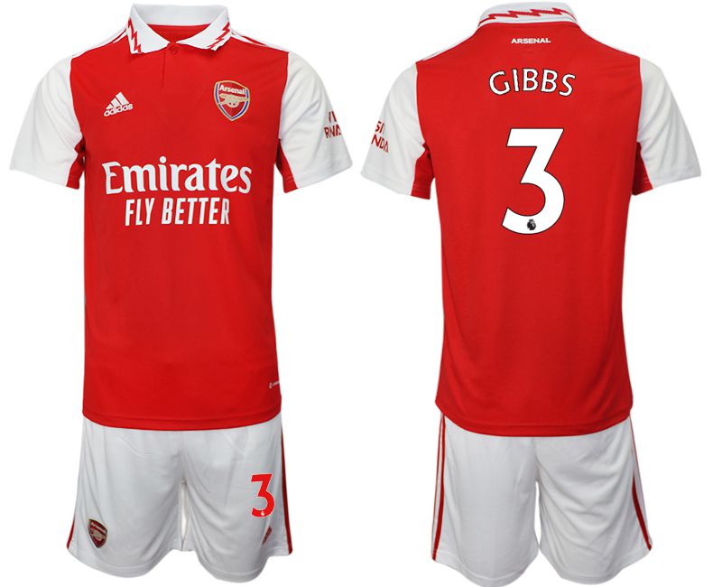 Men 2022-2023 Club Arsenal home red 3 Soccer Jersey